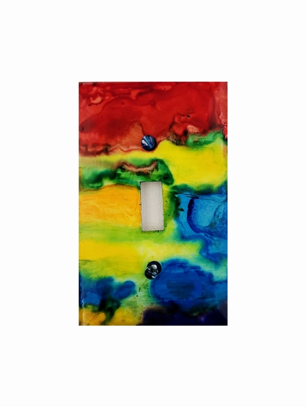 Hand Crafted Abstract Design Single Light Switch Plate